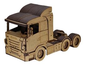 Caminhão Scania. Quebra Cabeça 3d. Miniatura Em Mdf