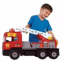 Caminhão Som E Luz Super Bombeiro Resgate 5056 Magic Toys
