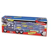 Caminhao super carreta c/21 veiculos braskit