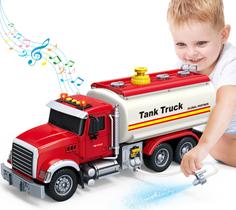 Caminhão-tanque de brinquedo Bstoyder Kids para crianças de 3 a 8 anos com luzes e sons Caminhão-tanque de brinquedo Bstoyder Kids para crianças de 3 a 8 anos com luzes e sons