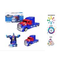 Caminhão Transformers Optimus Prime Pilha Vira Robô Som Luz Caminhão Transformers Optimus Prime Pilha Vira Robô Som Luz