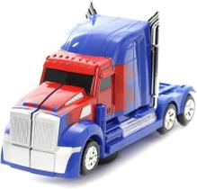 Caminhão Transformers Optmus Prime Vira Robo Bate E Volta