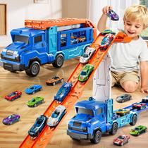 Caminhão Transportador de Brinquedo XINNOVEL com 12 Carrinhos de Metal