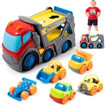 Caminhão Transportador de Carros P&C 31 cm com Som e Luzes Caminhão Transportador de Carros P&C 31 cm com Som e Luzes