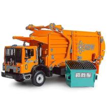 Caminhão transportador de lixo em liga de brinquedo 1:24 para crianças Caminhão transportador de lixo em liga de brinquedo 1:24 para crianças