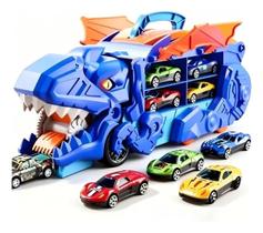 Caminhão TRex Pista Maleta Portátil Com Carrinhos Dinossauro Cegonha Devorador Transporte Pista Caminhão TRex Pista Maleta Portátil Com Carrinhos Dinossauro Cegonha Devorador Transporte Pista