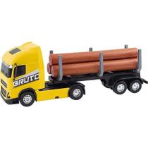 Caminhão Truck Bruto Logging Carga de Madeira Rodas Livres Samba Toys