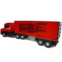 Caminhão Truck Carreta Brinquedo Grande Bau 90cm Madeira - VxGroup