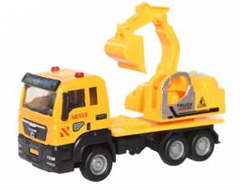 Caminhão Truck Serviços Escavadeira 1:55 Polibrinq