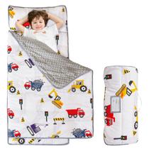 Caminhão Viviland Toddler Nap Mat Boys com travesseiro e cobertor Caminhão Viviland Toddler Nap Mat Boys com travesseiro e cobertor