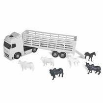 Caminhão Voyager Boiadeiro Branco c/ Animais Roma Brinquedos