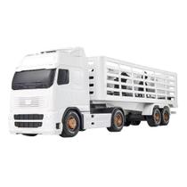 Caminhão Voyager Carga Boiadeiro Caminhãozinho Cavalo E Boi - Roma Brinquedos