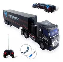 CaminhãoTruck Cargo Carreta Controle Remoto Recarregável