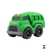 Caminhãozinho Bombeiro Policia eReciclagem De Brinquedo Com Luz E Som - bbr toys