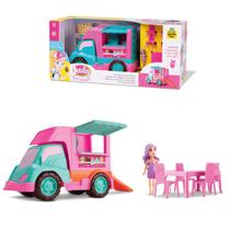 Caminhãozinho Brinquedo Judy Food Truck Sorveteria Com Boneca E Acessórios - Samba Toys