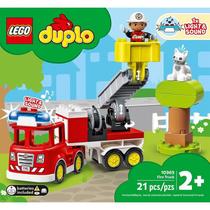 Caminhãozinho de Bombeiros Lego Duplo 10969 - Kit com 21 Peças