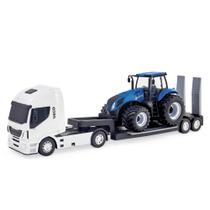 Caminhãozinho Iveco Plataforma Com Trator Brinquedo Infantil Menino