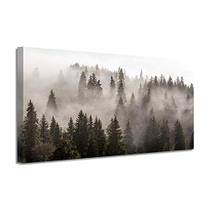 CAMINHO ARTÍSTICO Floresta Nevoada Canvas Wall Art: Landscape Mountain Artwork Impressão fotográfica de fotos para quartos (40 "W x 20" H, Multi-Sized)