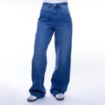 Caminho Calça jeans wide leg Azul médio Caminho Calça jeans wide leg Azul médio