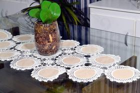 Caminho de Crochê Linha Cléa 0,90m - Palha Caminho de Crochê Linha Cléa 0,90m - Palha