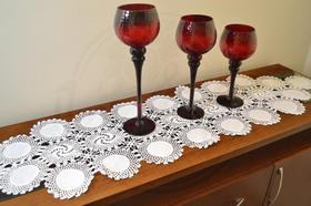 Caminho de Crochê Linha Cléa 1,55m - Branco