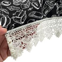 Caminho De Mesa 1 Metro Preto E Branco