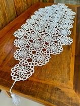Caminho De Mesa Argola 1,45mx50cm Médio Crochê Artesanal