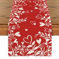 Caminho de Mesa Artoid Mode Coração Vermelho 33x229 cm Caminho de Mesa Artoid Mode Coração Vermelho 33x229 cm