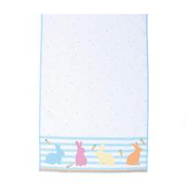 Caminho de Mesa Azul e Branco Páscoa Coelhos e Cenouras Decoração de Mesa 40x180 cm Caminho de Mesa Azul e Branco Páscoa Coelhos e Cenouras Decoração de Mesa 40x180 cm