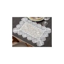 Caminho De Mesa Bandeja Rendado e Bordado - Jolitex