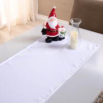 Caminho de Mesa Basic Liso 1 Peça 1,30m x 40cm Decorativo Tecido Oxford - Branco - 100% Poliéster