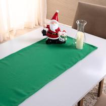 Caminho De Mesa Basic Liso 1 Peça 1,30m X 40cm Decorativo Tecido Oxford Verde 100% Poliéster