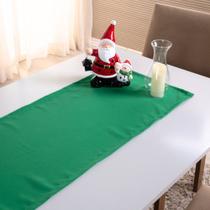 Caminho de Mesa Basic Liso 1 Peça 1,30m x 40cm Decorativo Tecido Oxford - Verde - 100% Poliéster