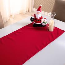 Caminho de Mesa Basic Liso 1 Peça 1,30m x 40cm Decorativo Tecido Oxford - Vermelho - 100% Poliéster