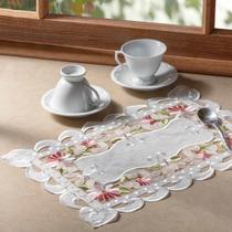 Caminho de Mesa Bordado Floral Sidney 40x220cm Jolitex