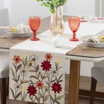 Caminho de Mesa Bordado Washington Linho 40x150cm Jolitex Caminho de Mesa Bordado Washington Linho 40x150cm Jolitex