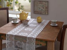 Caminho De Mesa Cozinha De Renda Trabalhada Cor Branca Caminho De Mesa Cozinha De Renda Trabalhada Cor Branca