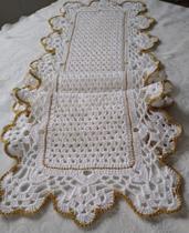 Caminho de mesa de crochê - 140 cm x 37 cm - CK Artesanato