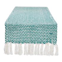 Caminho de Mesa DII 100% Algodão Trançado 38x274 cm Verde Azul Caminho de Mesa DII 100% Algodão Trançado 38x274 cm Verde Azul