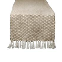 Caminho de Mesa DII 100% Algodão Tricô 38x183 cm Pedra Caminho de Mesa DII 100% Algodão Tricô 38x183 cm Pedra