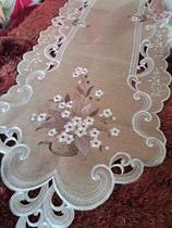 Caminho de mesa Dubai Linho Jolitex 0,40 x 1,50 cm -Marrom