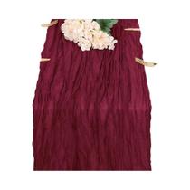 Caminho De Mesa Em Tecido Cheesecloth Boho Burgundy Para Decorações De Casamento, Chá De Bebê E