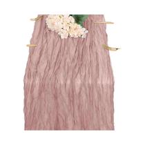 Caminho De Mesa Em Tecido Cheesecloth Boho Burgundy Para Decorações De Casamento, Chá De Bebê E