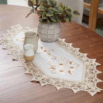 Caminho de Mesa Floral Bordado Macau 40x180cm Jolitex Caminho de Mesa Floral Bordado Macau 40x180cm Jolitex