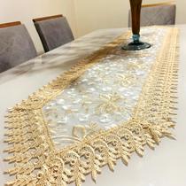 Caminho De Mesa Guipir Bordado 40x180 Linha Premium Passadeira Trilho
