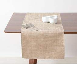 Caminho de mesa impermeável 1,60x0,40m Nice liso bege