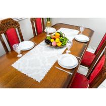 Caminho de mesa jacquard natal 1,40m x 40cm adamascado diversas cores
