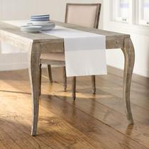 Caminho de Mesa LA Linen Popeline de Poliéster 35,5x274 cm Marfim Caminho de Mesa LA Linen Popeline de Poliéster 35,5x274 cm Marfim