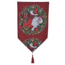 Caminho de Mesa Natalino Colorido Com Papai Noel 33x40 cm F04 - D'Rossi Caminho de Mesa Natalino Colorido Com Papai Noel 33x40 cm F04 - D'Rossi