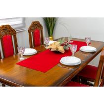Caminho de Mesa Natalino Decorativo Estampado e Liso 1,40m X 40cm Oxford